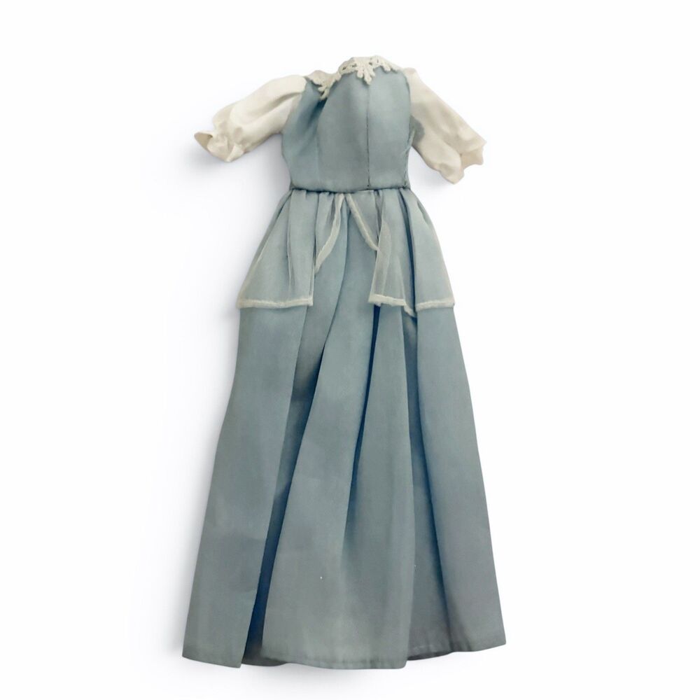 Disney Doll Blue Satin & Lace Dress Fits 12” Inch Disney Princess Dolls